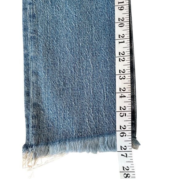 Madewell The Perfect Vintage Jeans Womens Size 26 Denim Blue Frayed Hem 47d - Picture 6 of 10